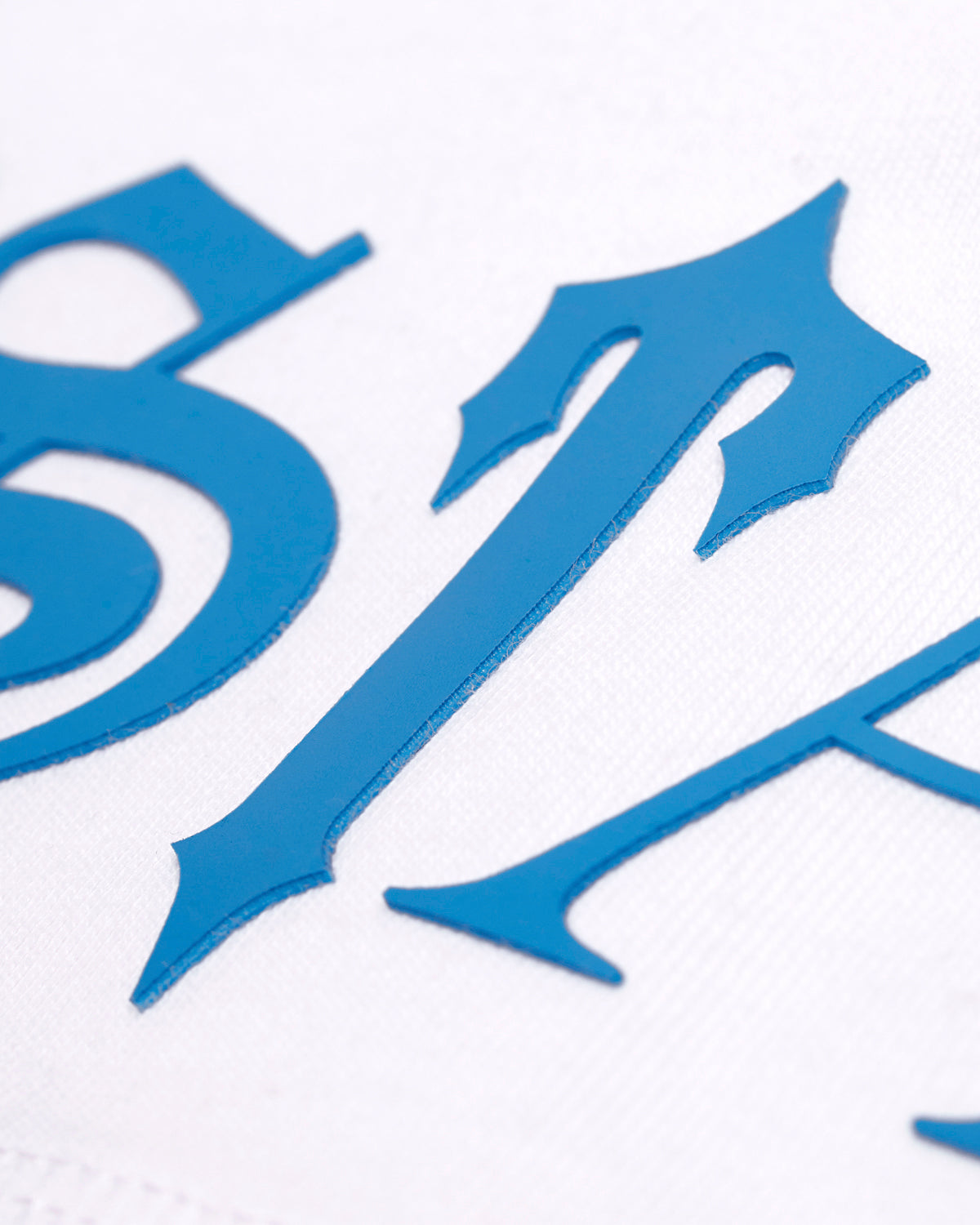 White / Blue Men's Trapstar Script T-shirts UK | 27518-RKIH