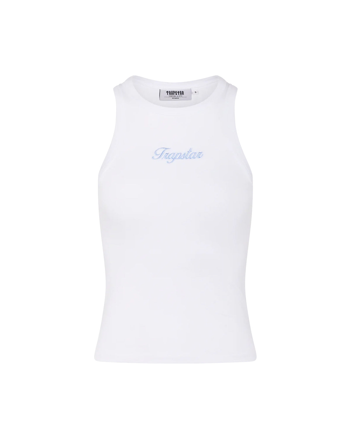 White / Blue Women\'s Trapstar Racer Cashmere Vests UK | 24791-YPWC