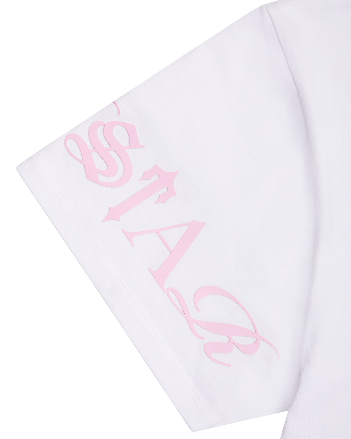 White / Pink Men's Trapstar Script T-shirts UK | 35071-PTOZ