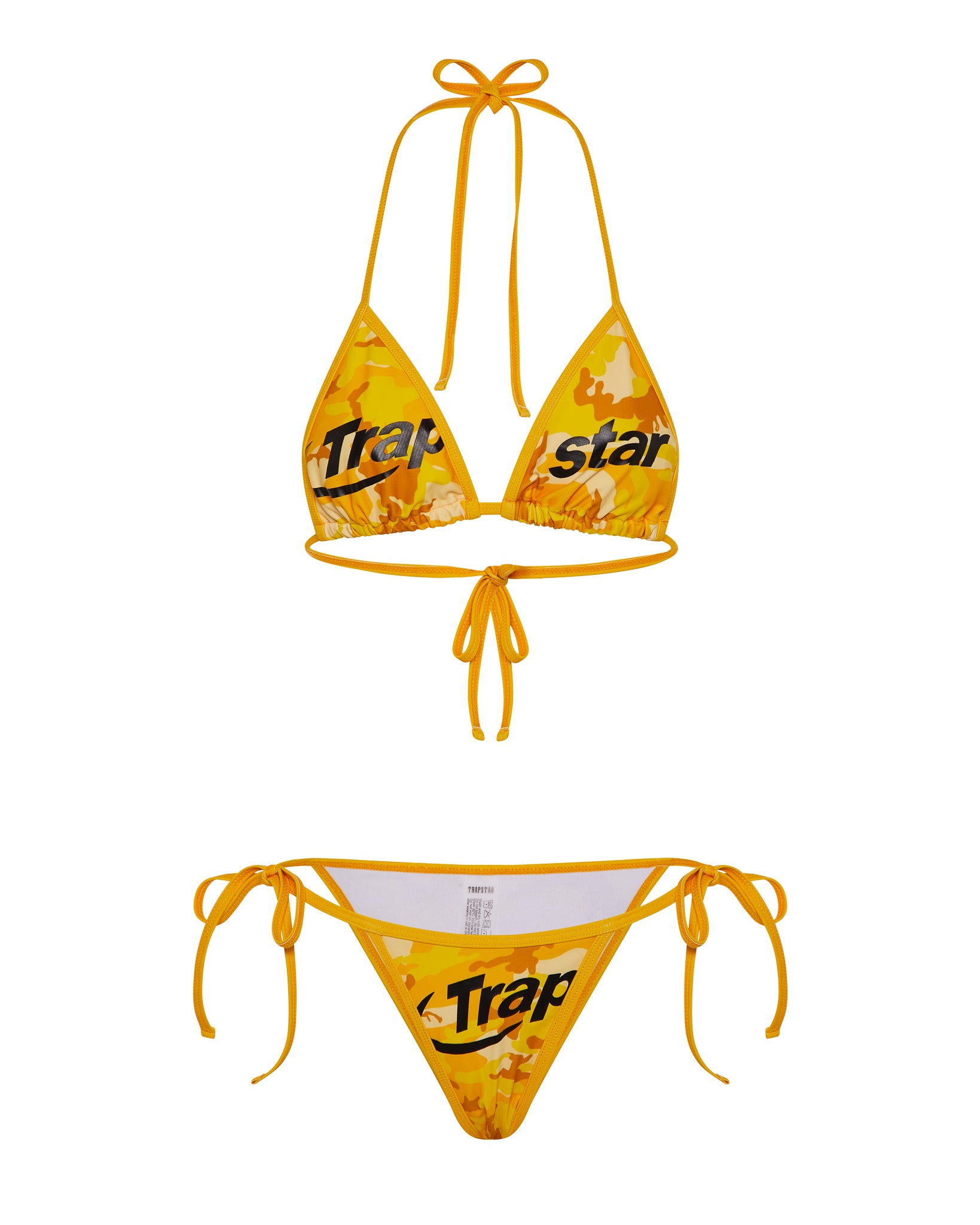 Yellow / Camo Women's Trapstar Hyperdrive Bikini Top UK | 18769-QKSG